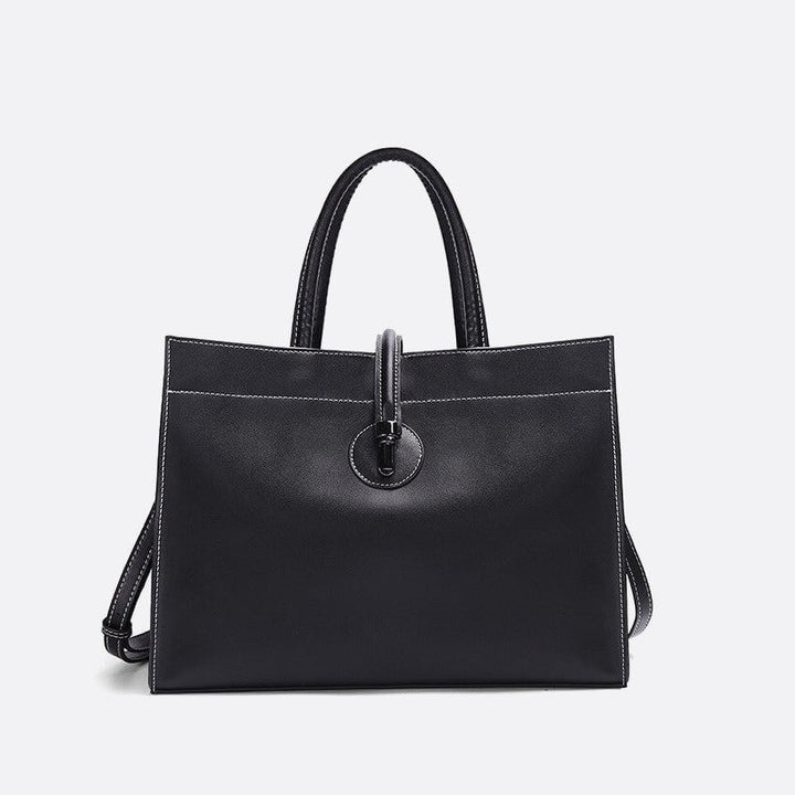 sac à main cabas cuir noir