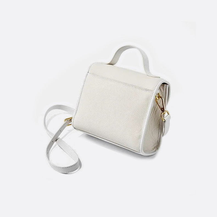 Bolso de mano cuadrado de piel 