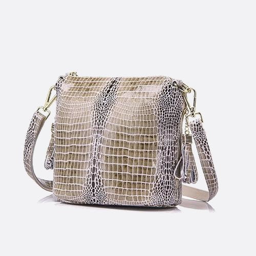 sac a main cuir effet croco