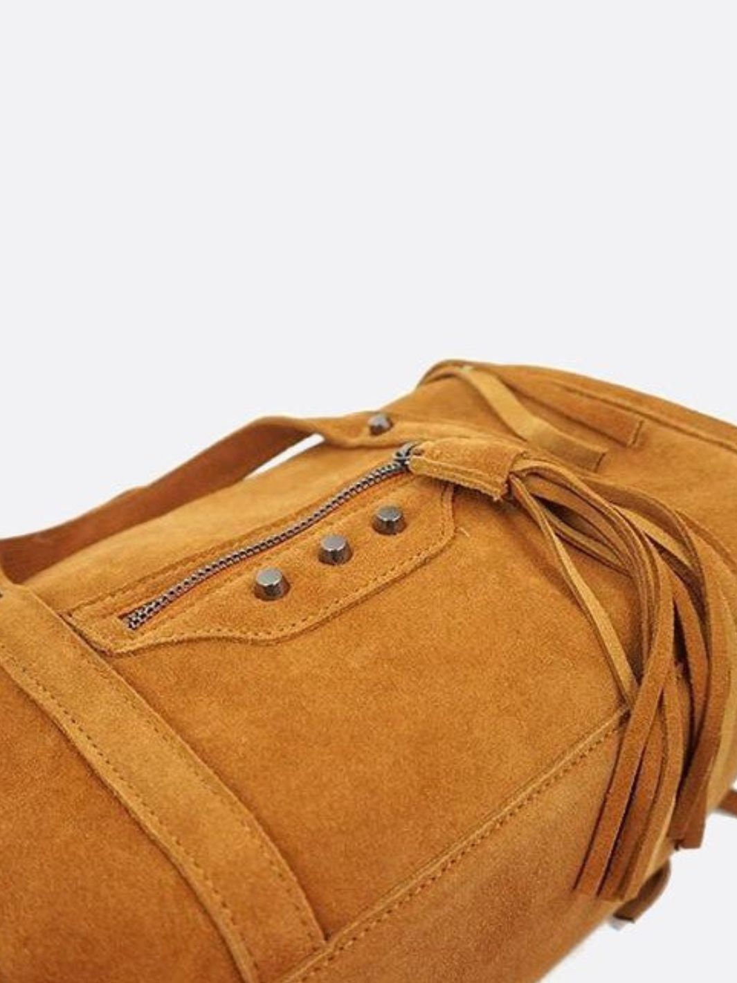 Suede handbag