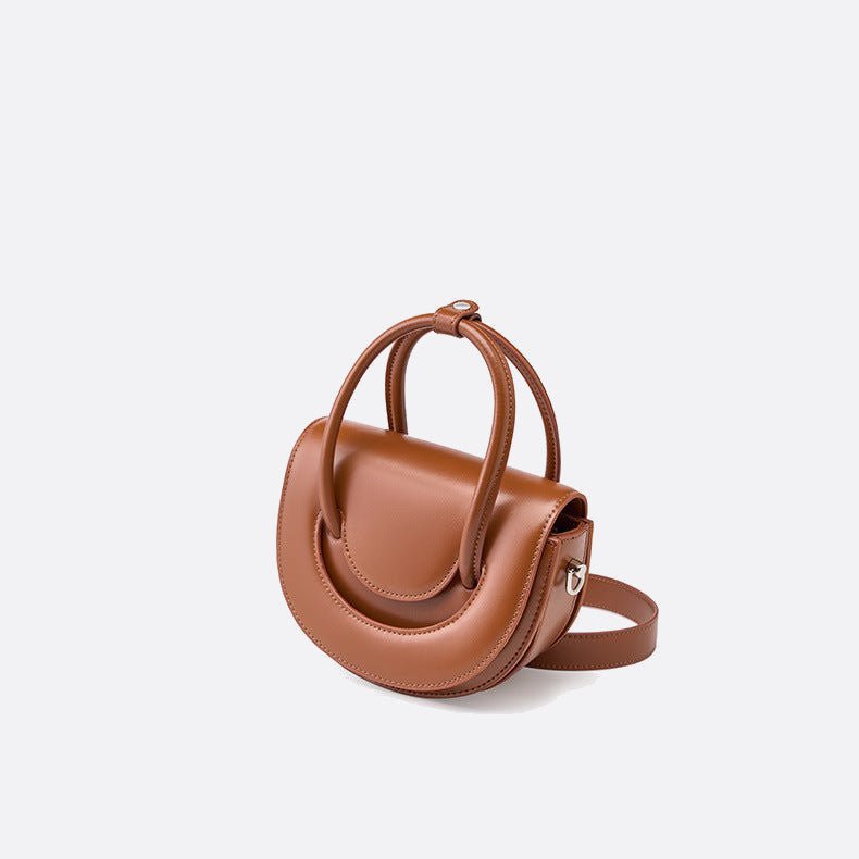 Half-moon leather handbag 