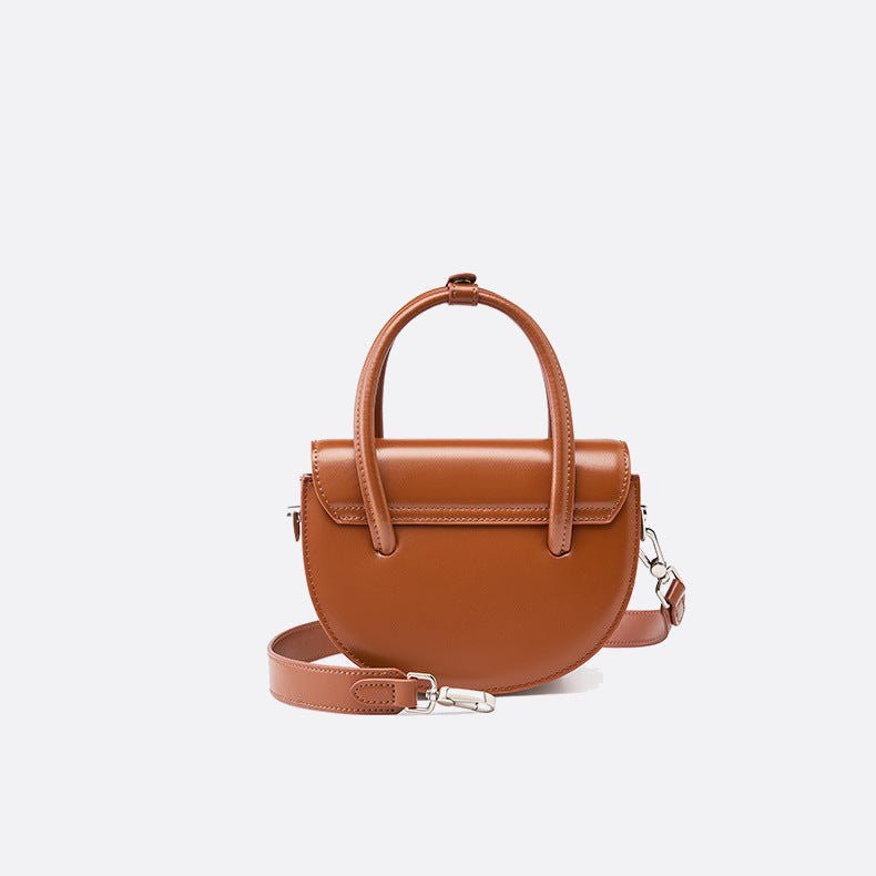 Half-moon leather handbag 