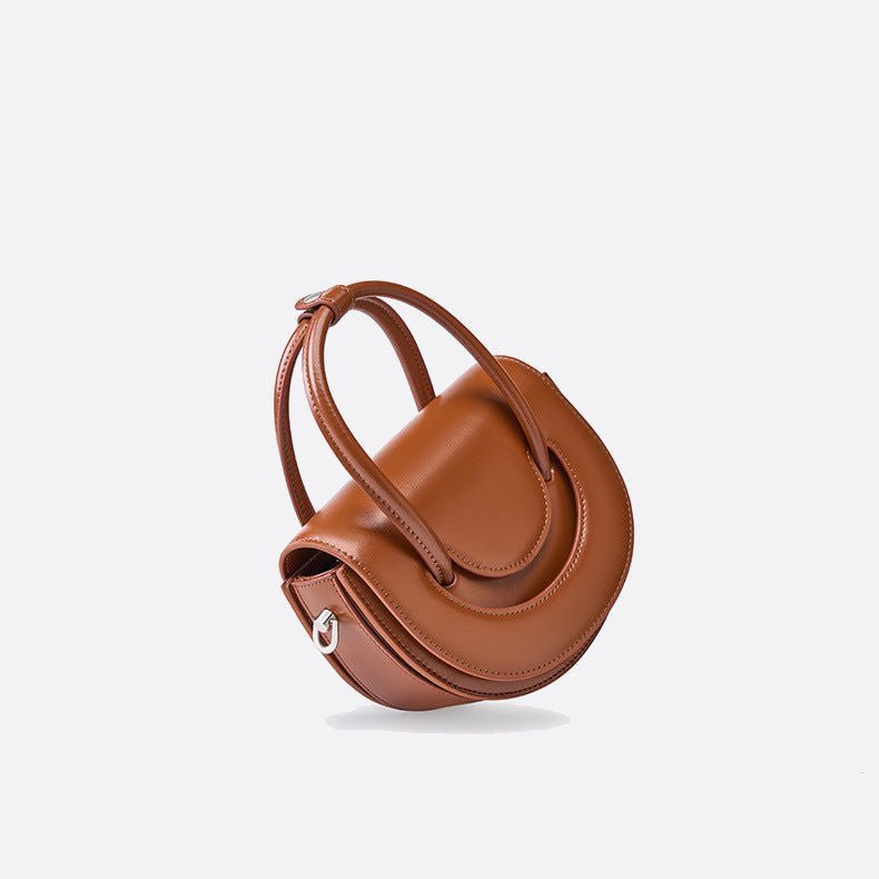 Half-moon leather handbag 