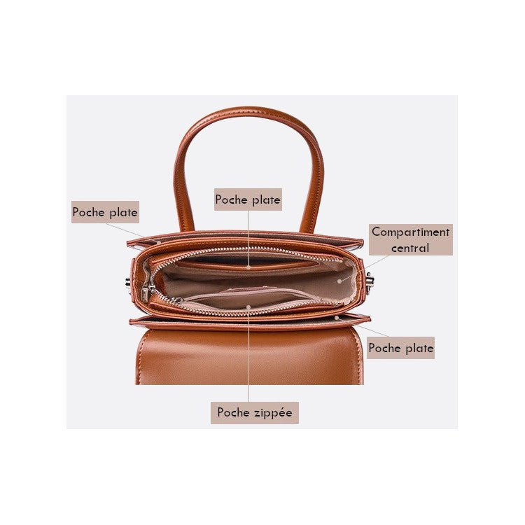 Half-moon leather handbag 