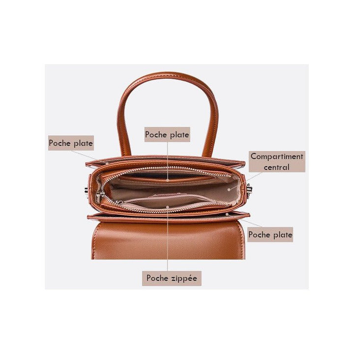 Half-moon leather handbag 