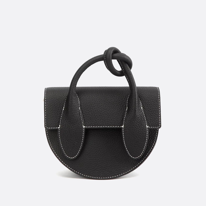 sac à main demi-lune cuir noir