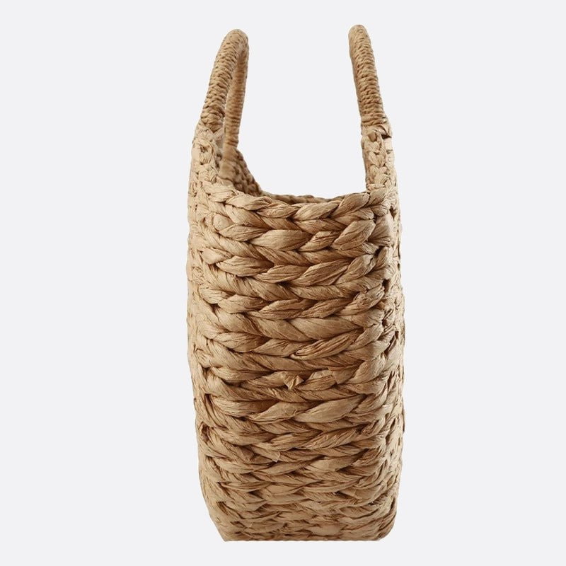 Bolso de paja en beige