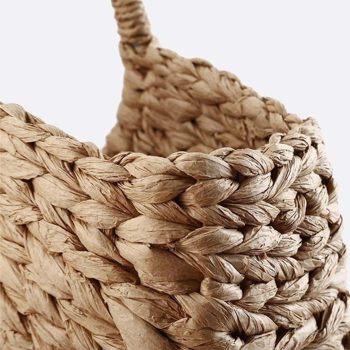 Beige Straw Handbag