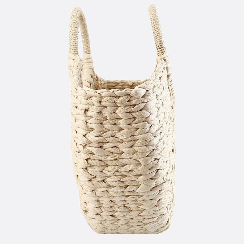 White Straw Handbag