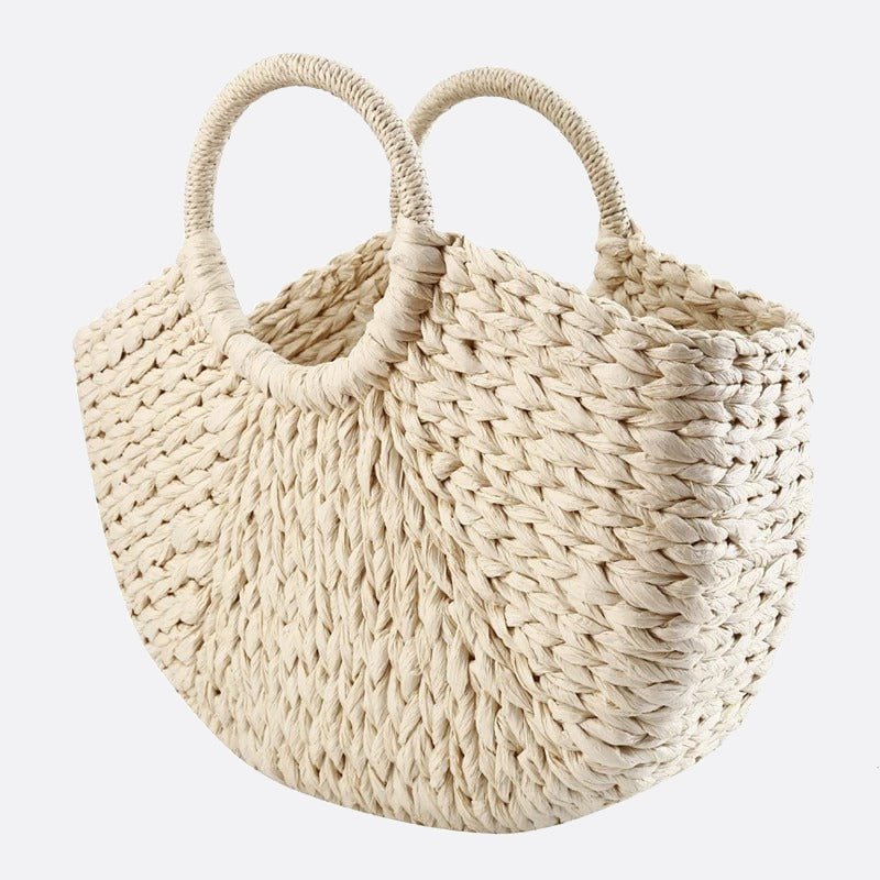 sac a main paille blanc