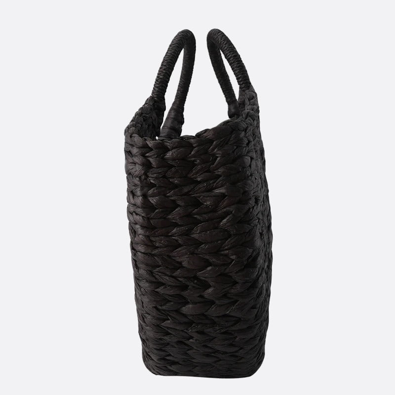 Black Straw Handbag