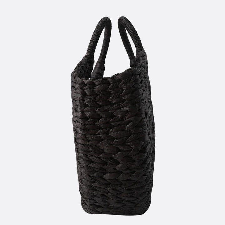 Bolso de paja negro