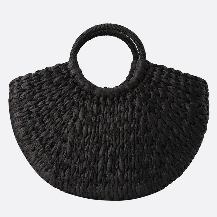 sac paille noir