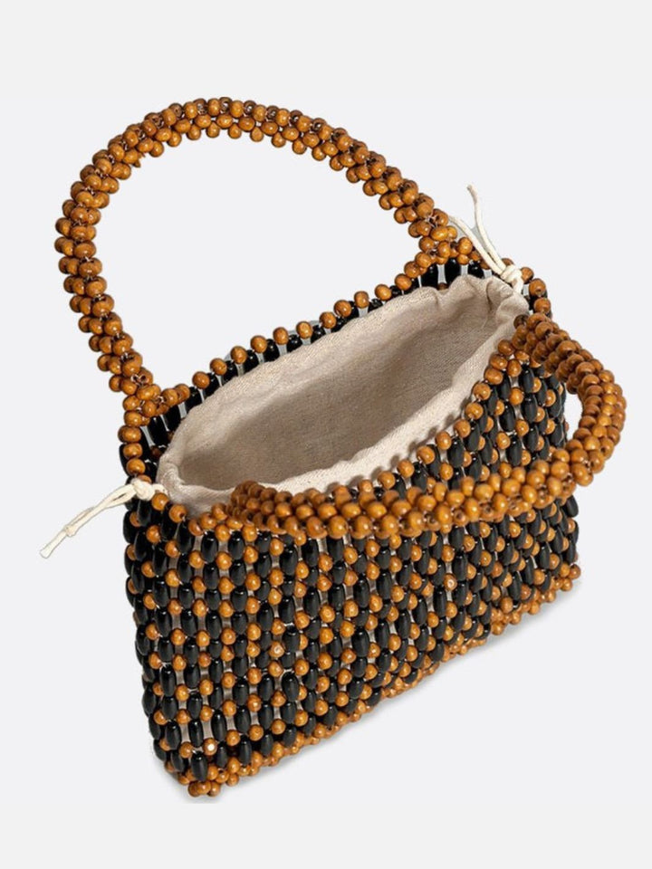 Wooden bead handbag