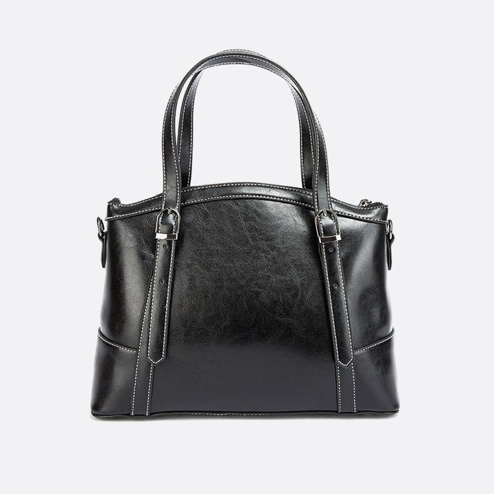 sac à main rétro en cuir noir