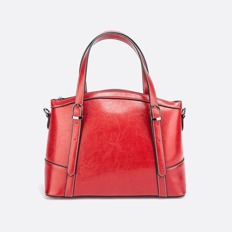 sac à main rétro en cuir rouge