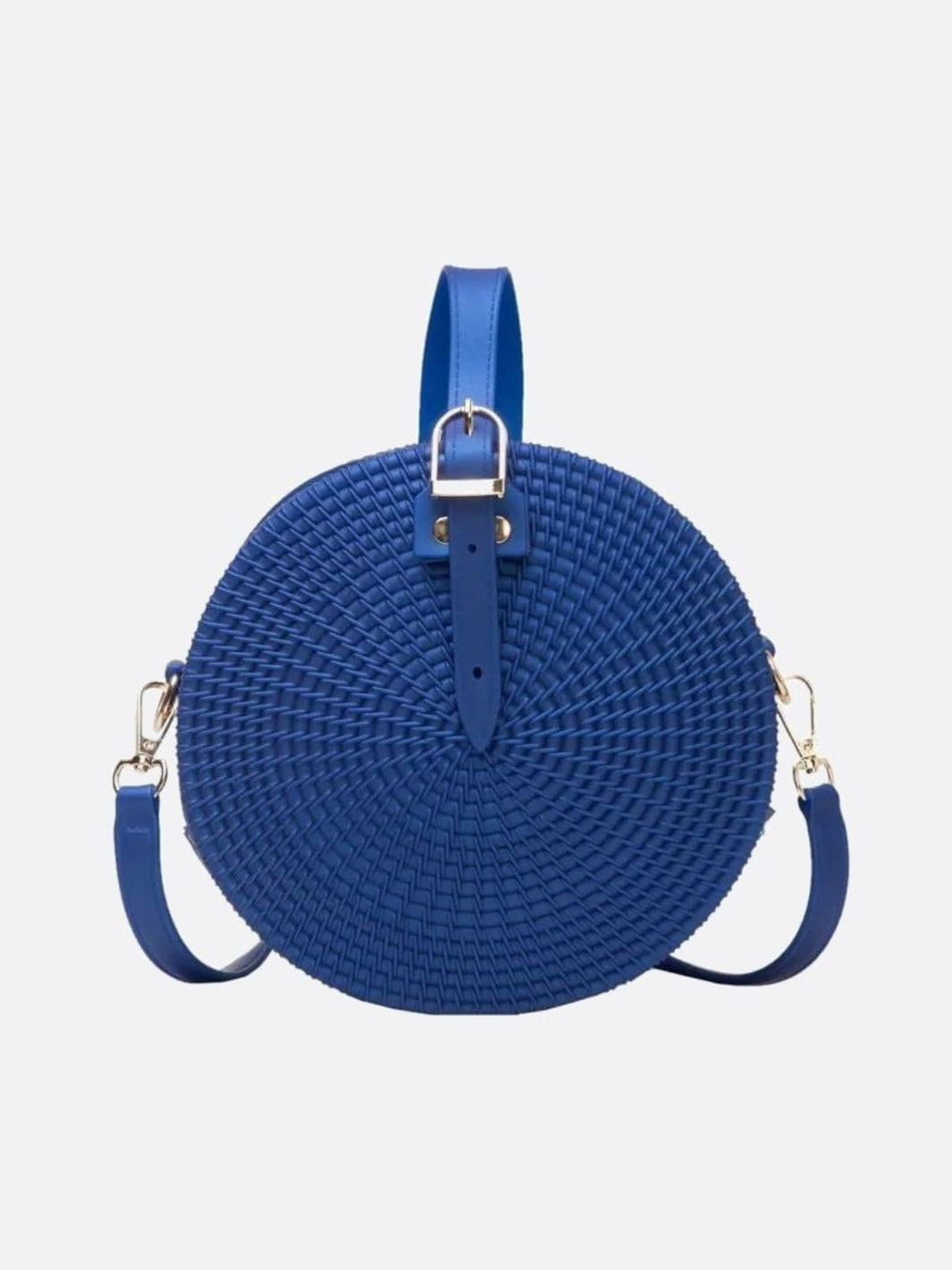 Sac cuir bleu