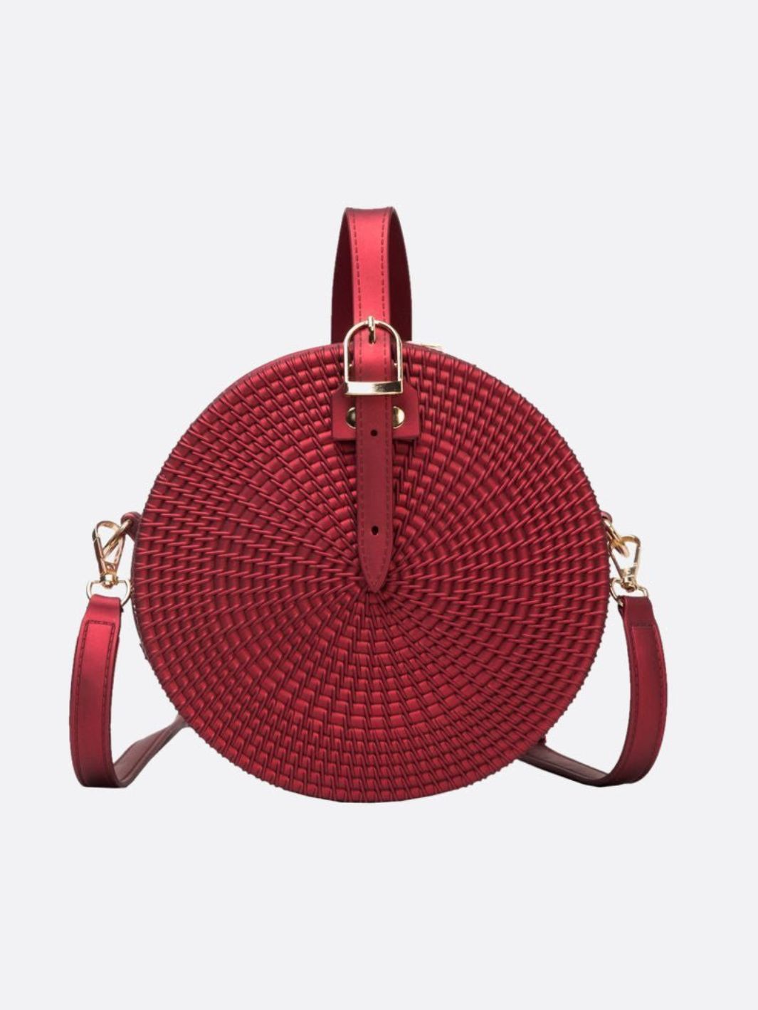 Sac cuir rouge