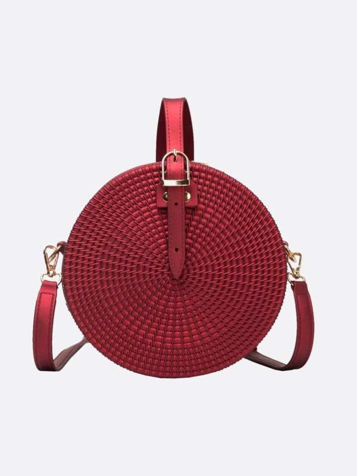 Sac cuir rouge