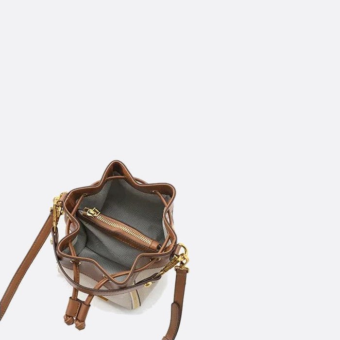 Leather Bucket Handbag