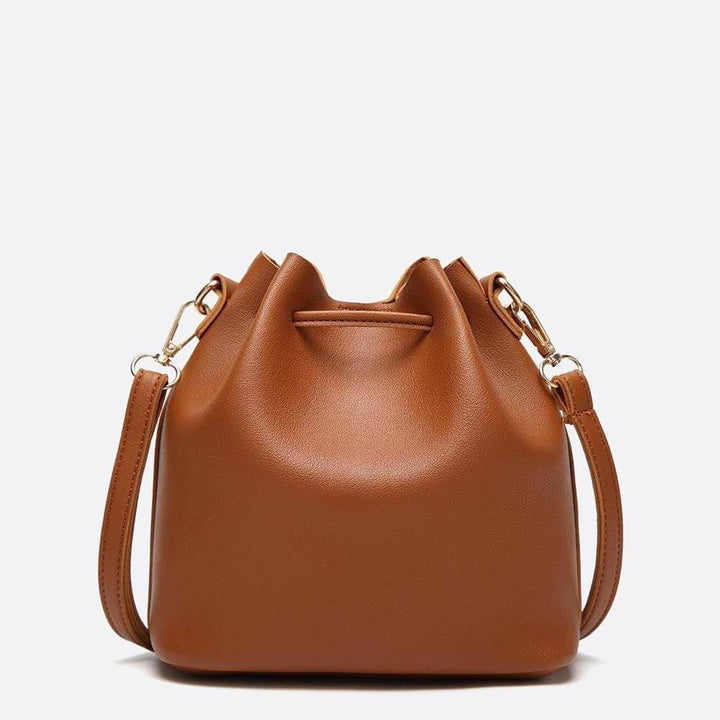 Sac seau cuir camel