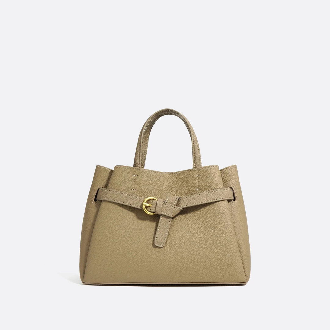 sac à main seau cuir beige