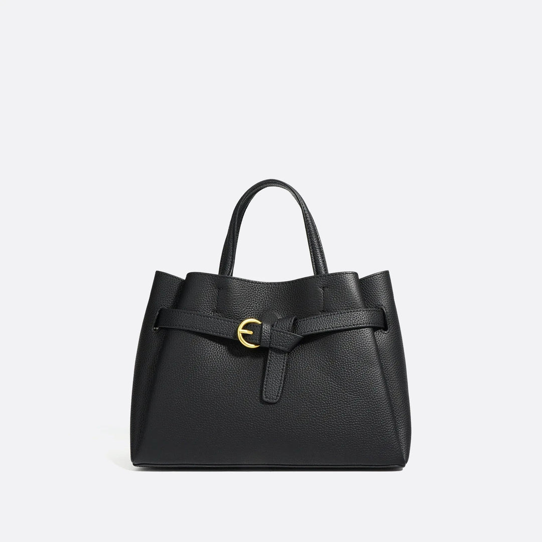 sac à main seau cuir noir