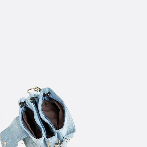 Denim bucket bag