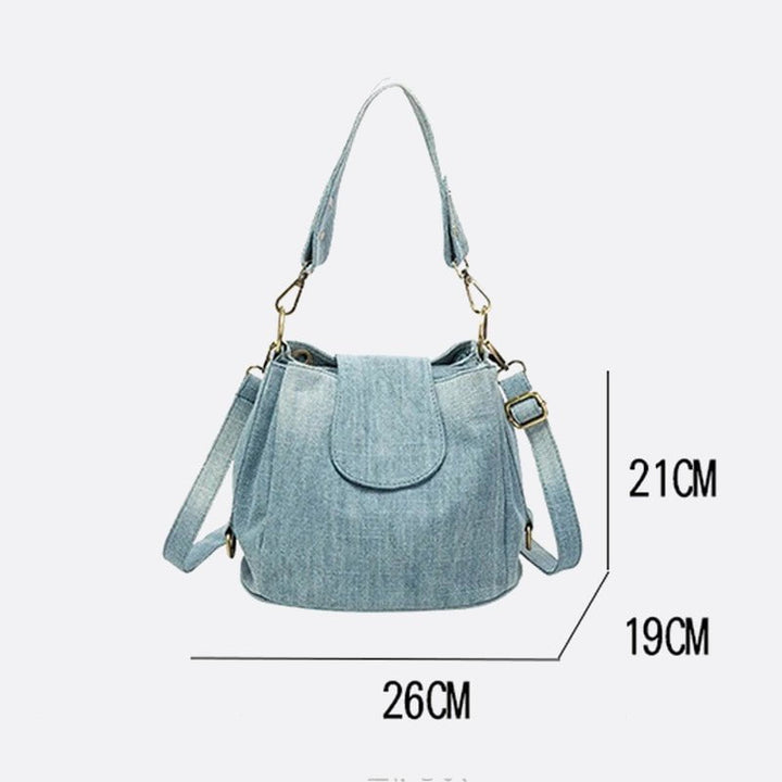 Denim Bucket Handbag