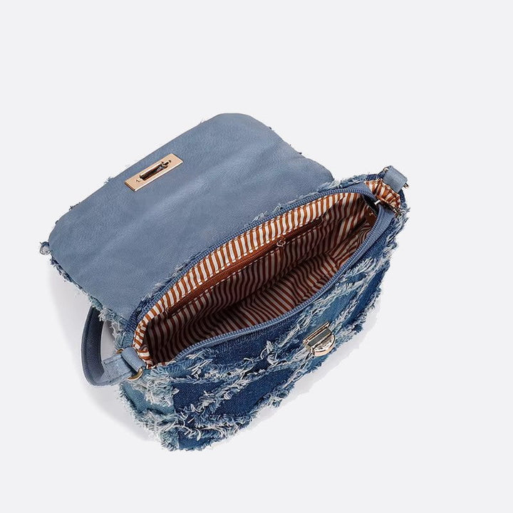 Denim shoulder bag