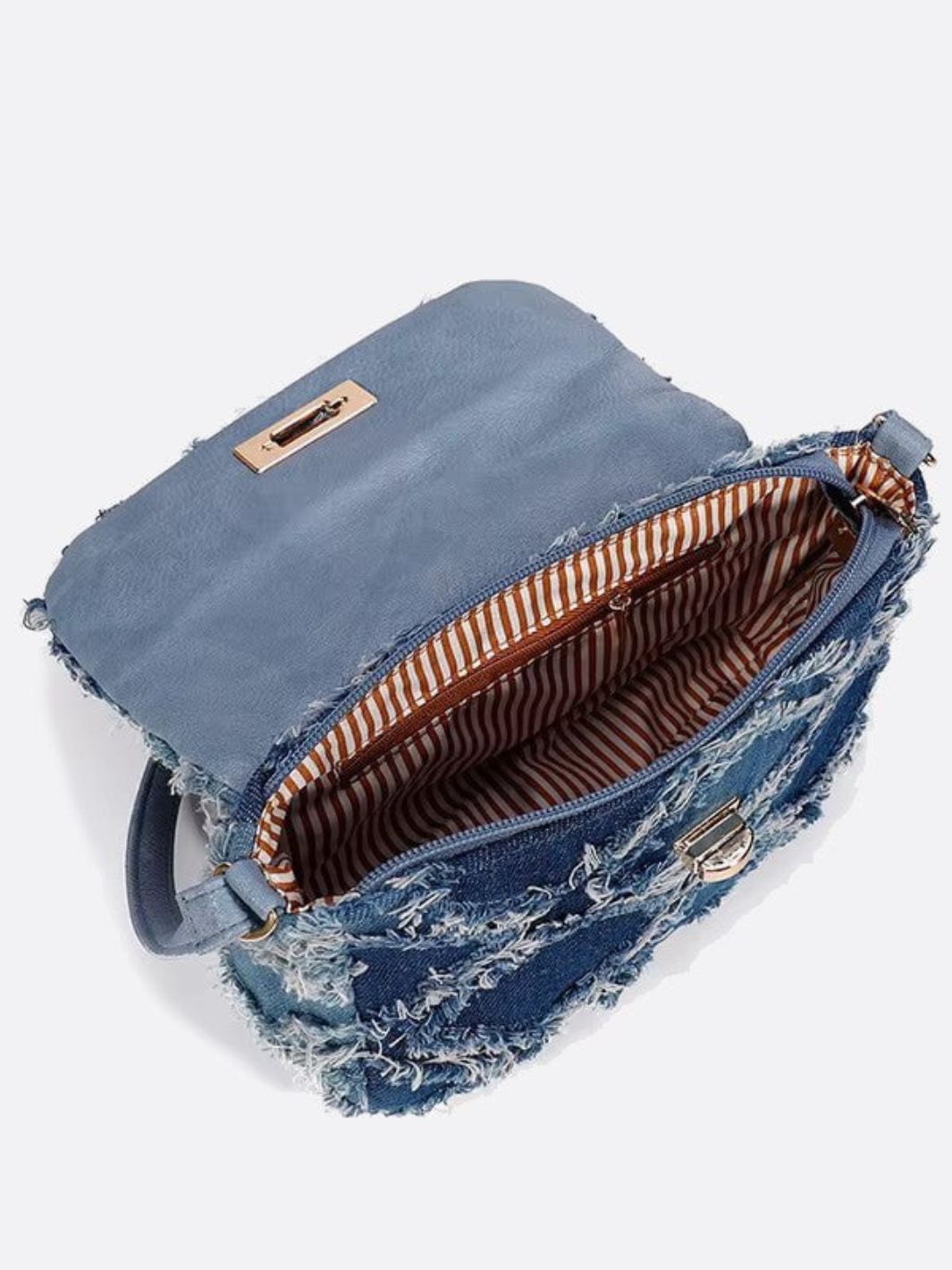 Denim shoulder bag