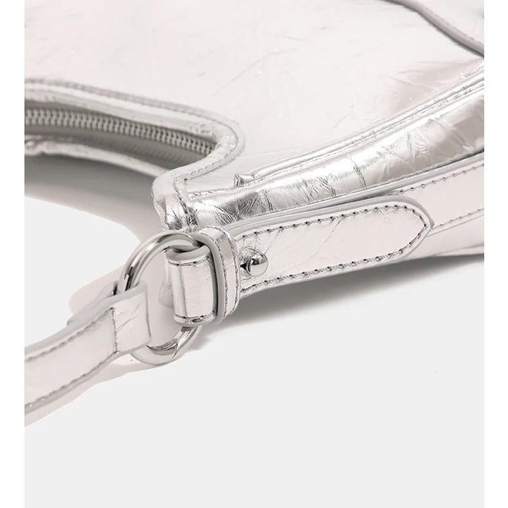 Silver Baguette Bag