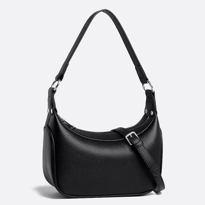 sac baguette noir cuir