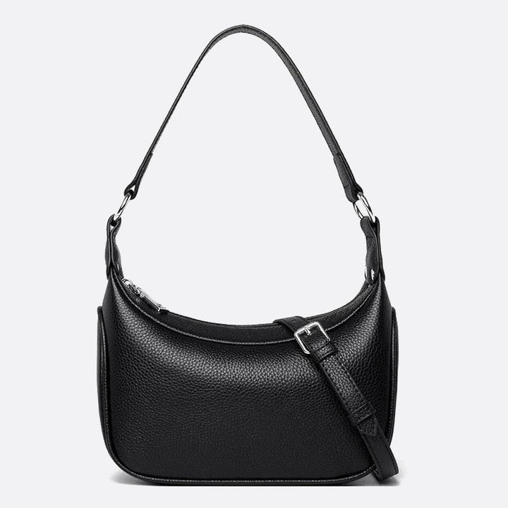 sac baguette cuir noir