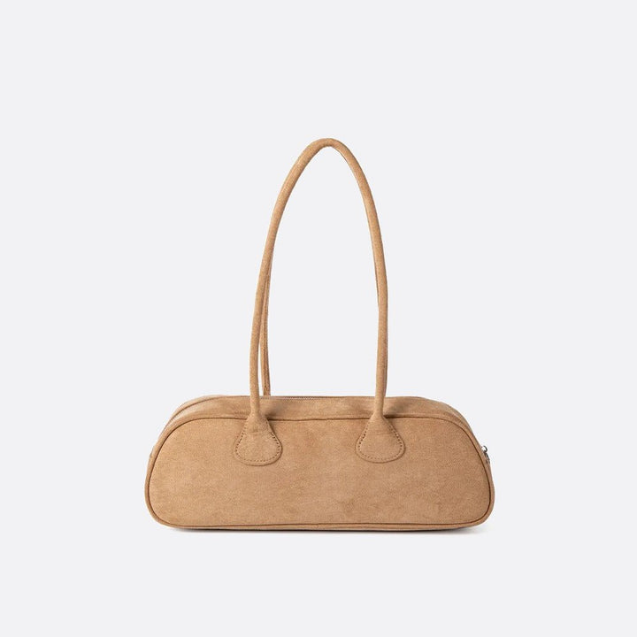 sac baguette daim beige