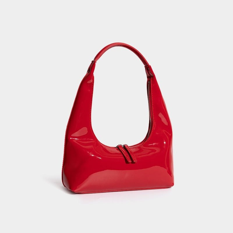 sac cuir vernis rouge