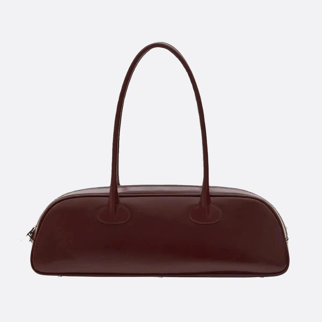 Sac baguette long en cuir