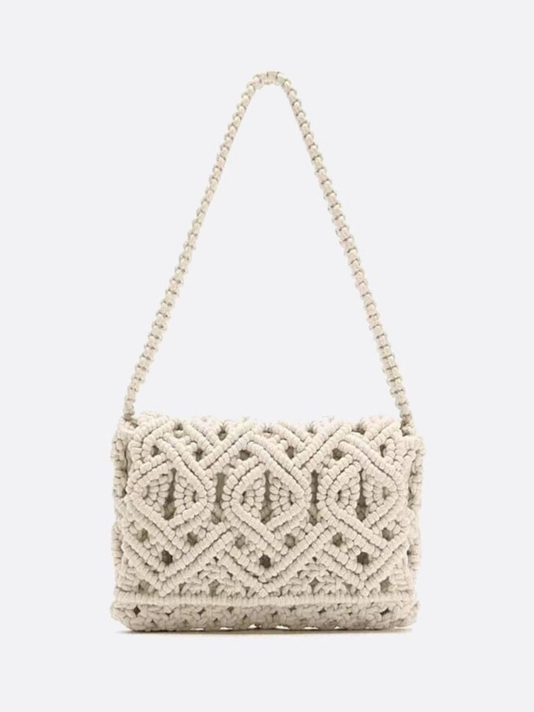 sac baguette macramé et crochet