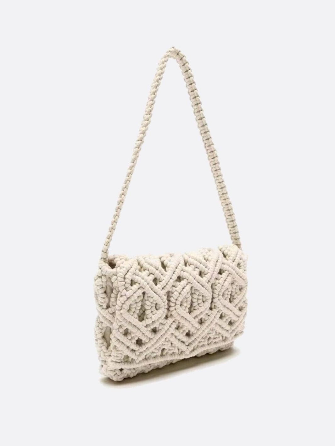 sac crochet blanc