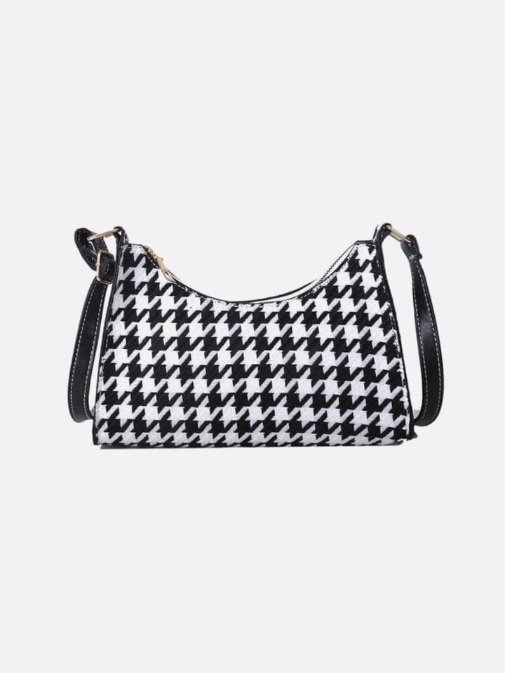 sac pied de poule noir et blanc