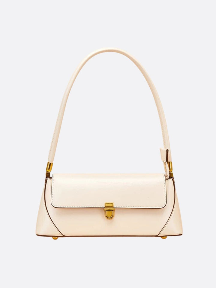 sac baguette cuir blanc