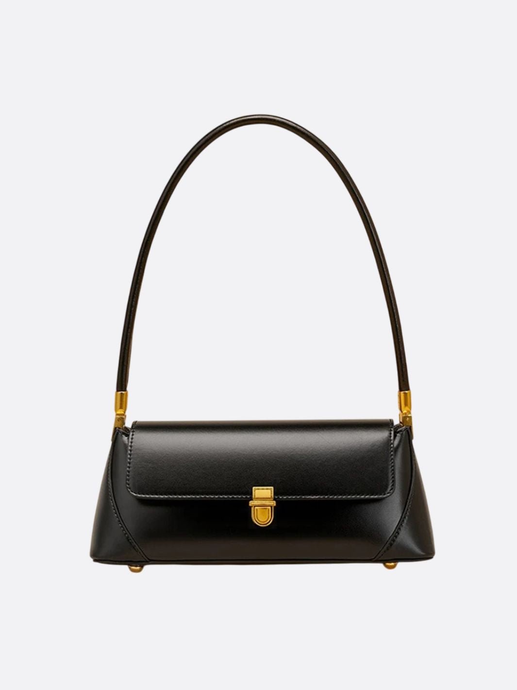 sac baguette cuir noir