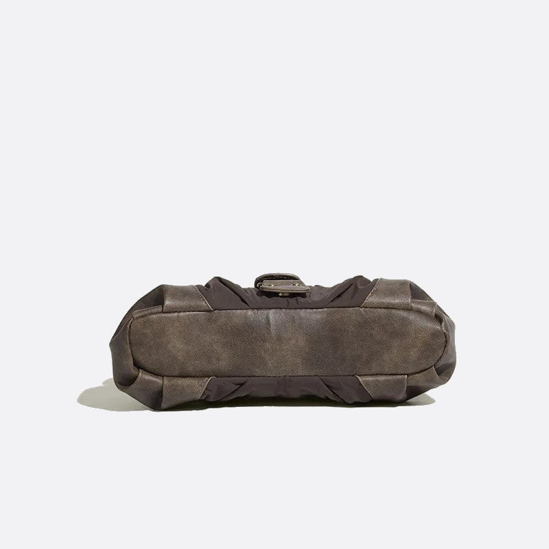 Sac Baguette Toile et Cuir