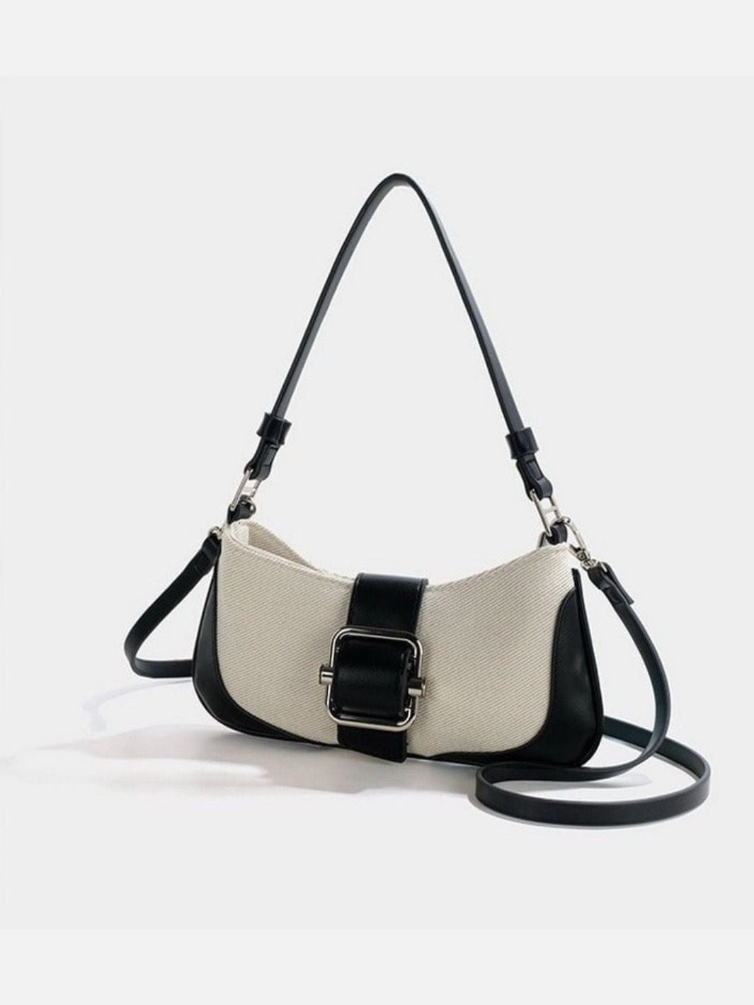 Sac baguette noir et blanc