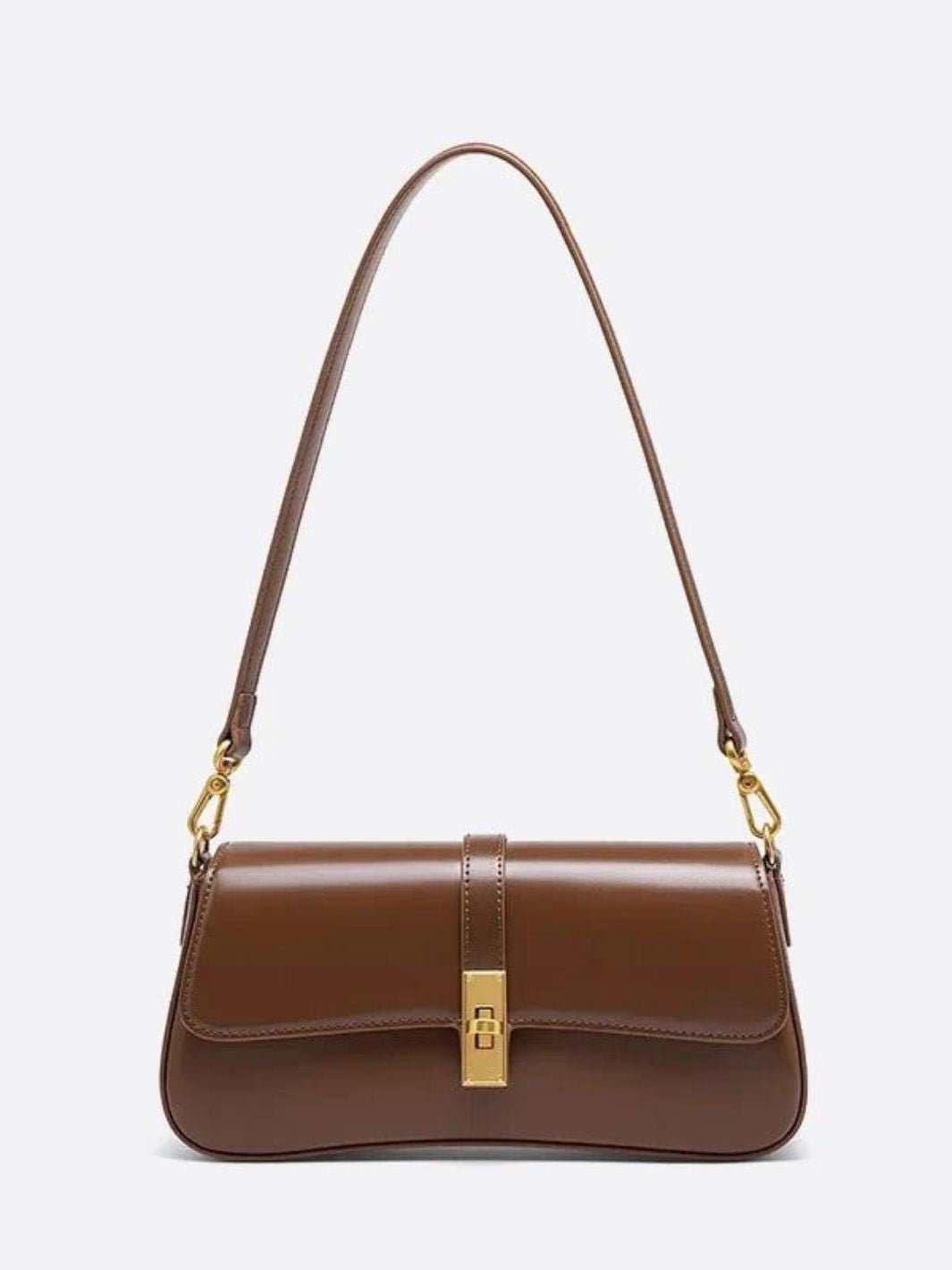 Sac baguette vintage marron