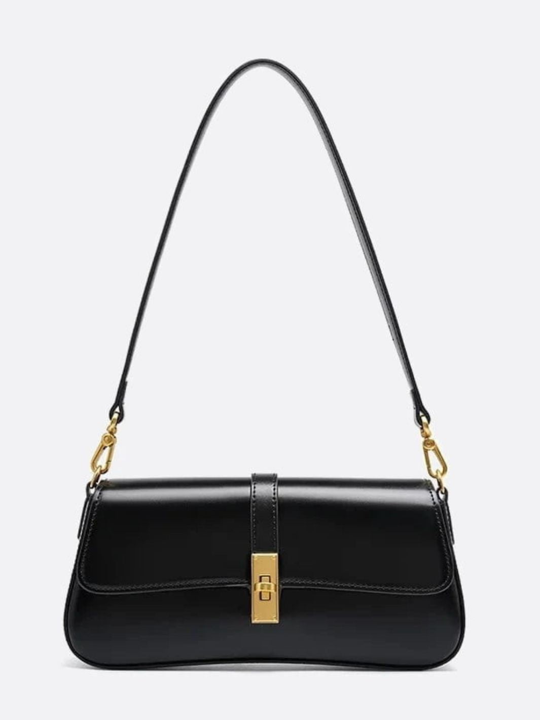 Sac baguette vintage noir