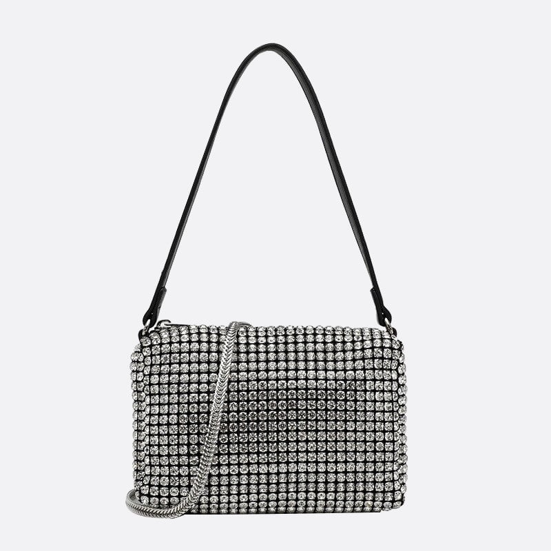 sac bandoulière strass