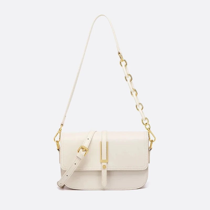 sac bandoulière blanc cuir