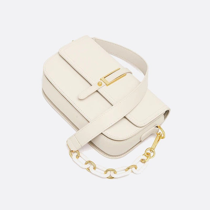 White Leather Shoulder Bag