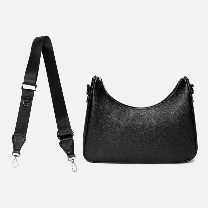 Leather Shoulder Bag with Coin Purse